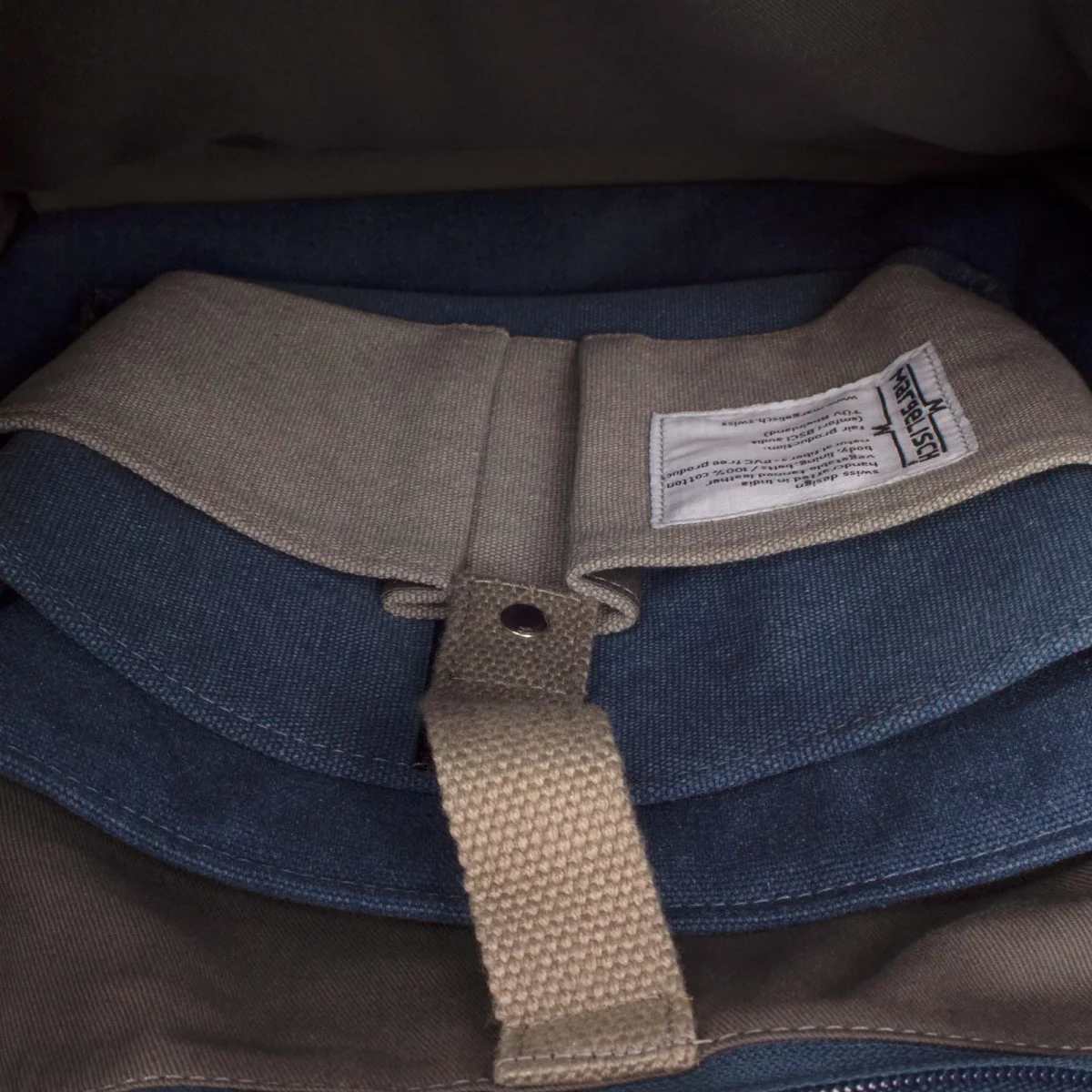 Margelisch Canvas Rucksack Amini 1 Denim, Detailansicht 10 | One Horizon