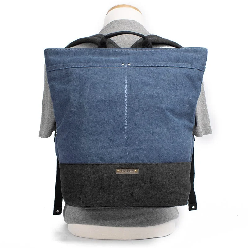 Margelisch Canvas Rucksack Yoko 1 Denim-Charcoal, Detailansicht 4 | One Horizon