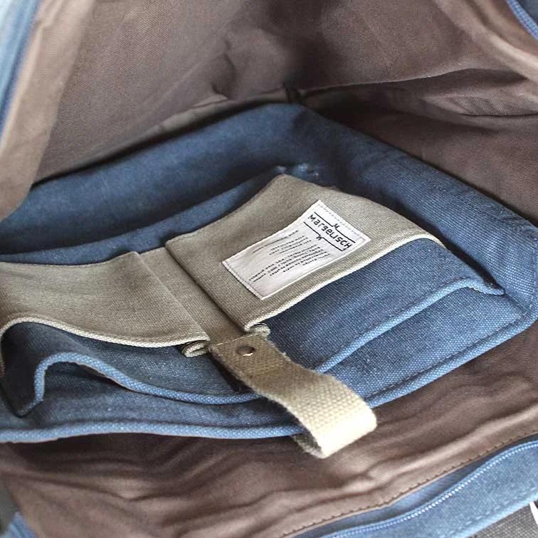 Margelisch Canvas Rucksack Yoko 1 Denim-Charcoal, Detailansicht 8 | One Horizon