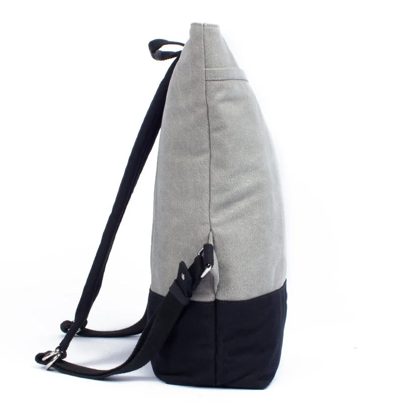 Margelisch Canvas Rucksack Yoko 1 Grey-Black, Detailansicht 3 | One Horizon