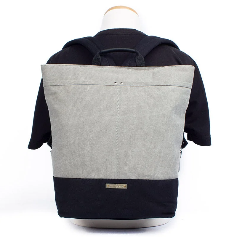 Margelisch Canvas Rucksack Yoko 1 Grey-Black, Detailansicht 4 | One Horizon