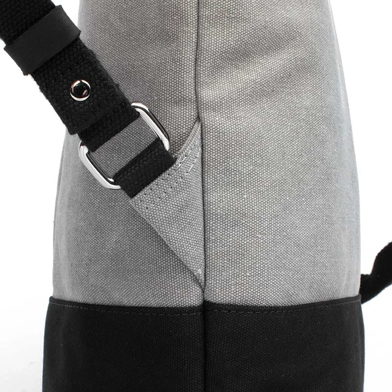 Margelisch Canvas Rucksack Yoko 1 Grey-Black, Detailansicht 7 | One Horizon
