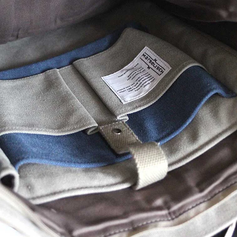 Margelisch Canvas Rucksack Yoko 1 Grey-Black, Detailansicht 8 | One Horizon