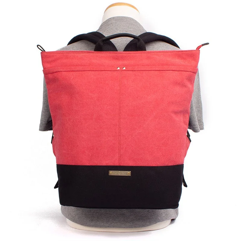 Margelisch Canvas Rucksack Yoko 1 Red-Black, Detailansicht 4 | One Horizon