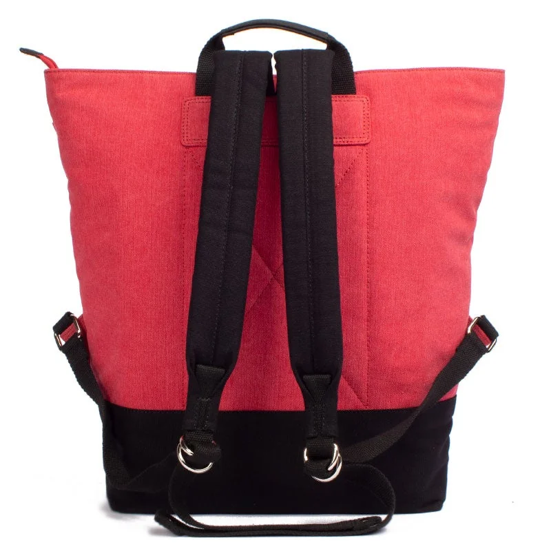 Margelisch Canvas Rucksack Yoko 1 Red-Black, Detailansicht 5 | One Horizon