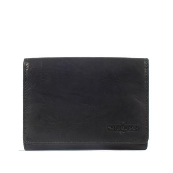 Porte-monnaie en cuir RFID Berlin 2 - Noir