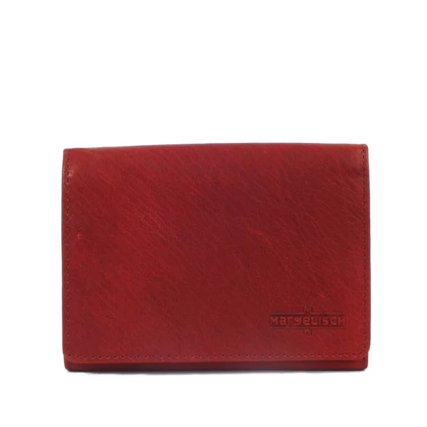 Porte-monnaie en cuir RFID Berlin 2 Rouge vin