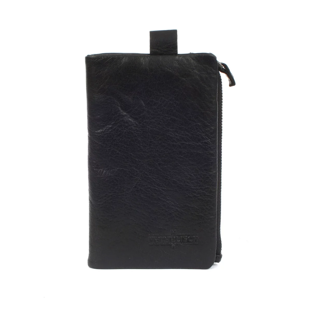 Porte-monnaie en cuir RFID Hambourg 2 Noir