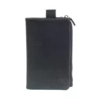 Porte-monnaie en cuir RFID Hambourg 2 Bleu acier
