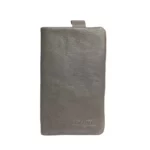 Porte-monnaie en cuir RFID Hambourg 2A Gris