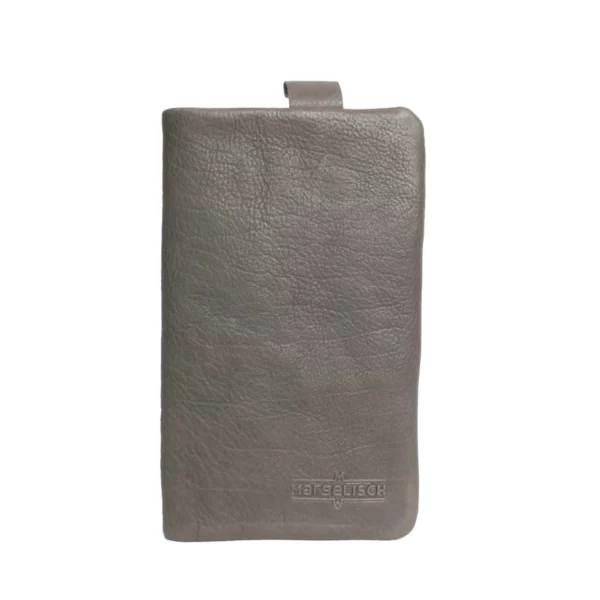 Porte-monnaie en cuir RFID Hambourg 2A - Gris