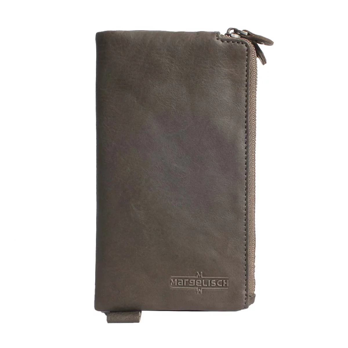 Porte-monnaie en cuir RFID London 2A Gris