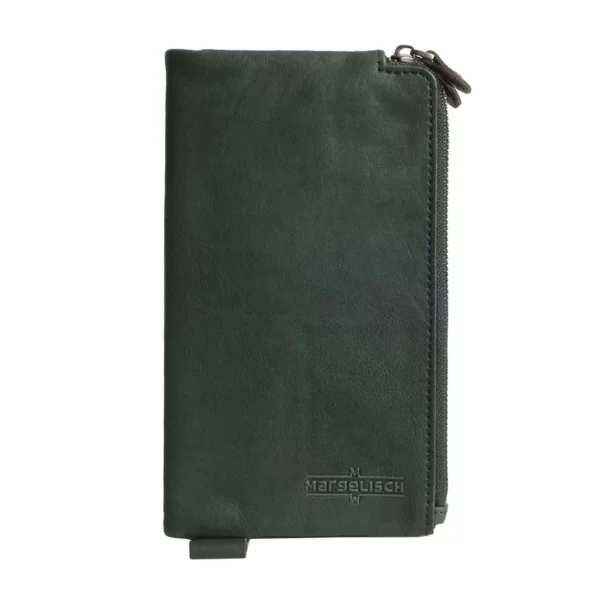 Porte-monnaie en cuir RFID London 2A Vert
