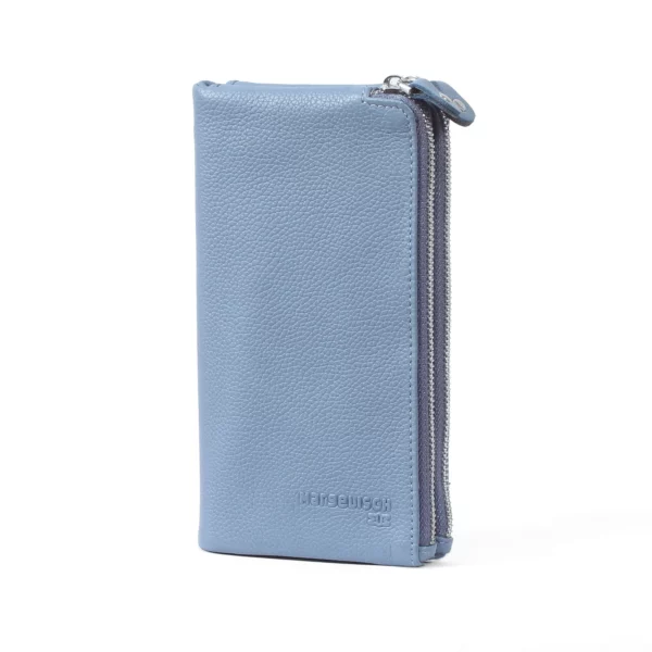 RFID-Leder Geldbörse London 3 - Himmelblau