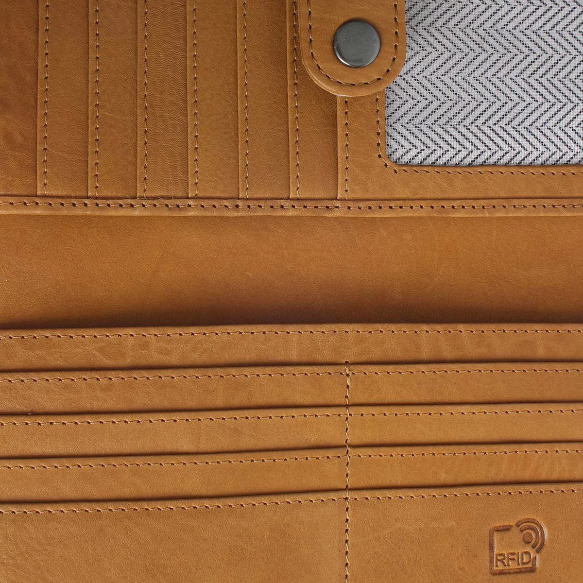 Margelisch RFID-Leder Geldbörse New York 2A Gelb, Detailansicht 5 | One Horizon