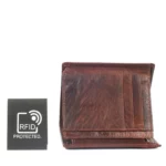 Margelisch RFID-Leder Geldbörse Tokyo 2 Braun, Detailansicht 4 | One Horizon