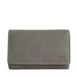 Porte-monnaie en cuir RFID Vienne 1A Gris
