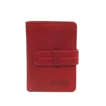 Porte-monnaie en cuir RFID Zurich 1 Rouge vin