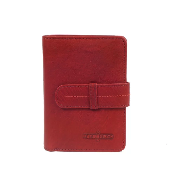 Porte-monnaie en cuir RFID Zurich 1 Rouge vin