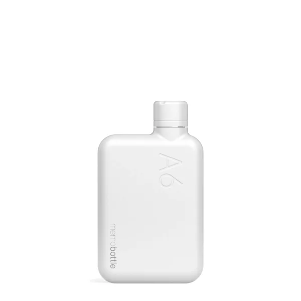 Memobottle A6 Edelstahl - Weiss