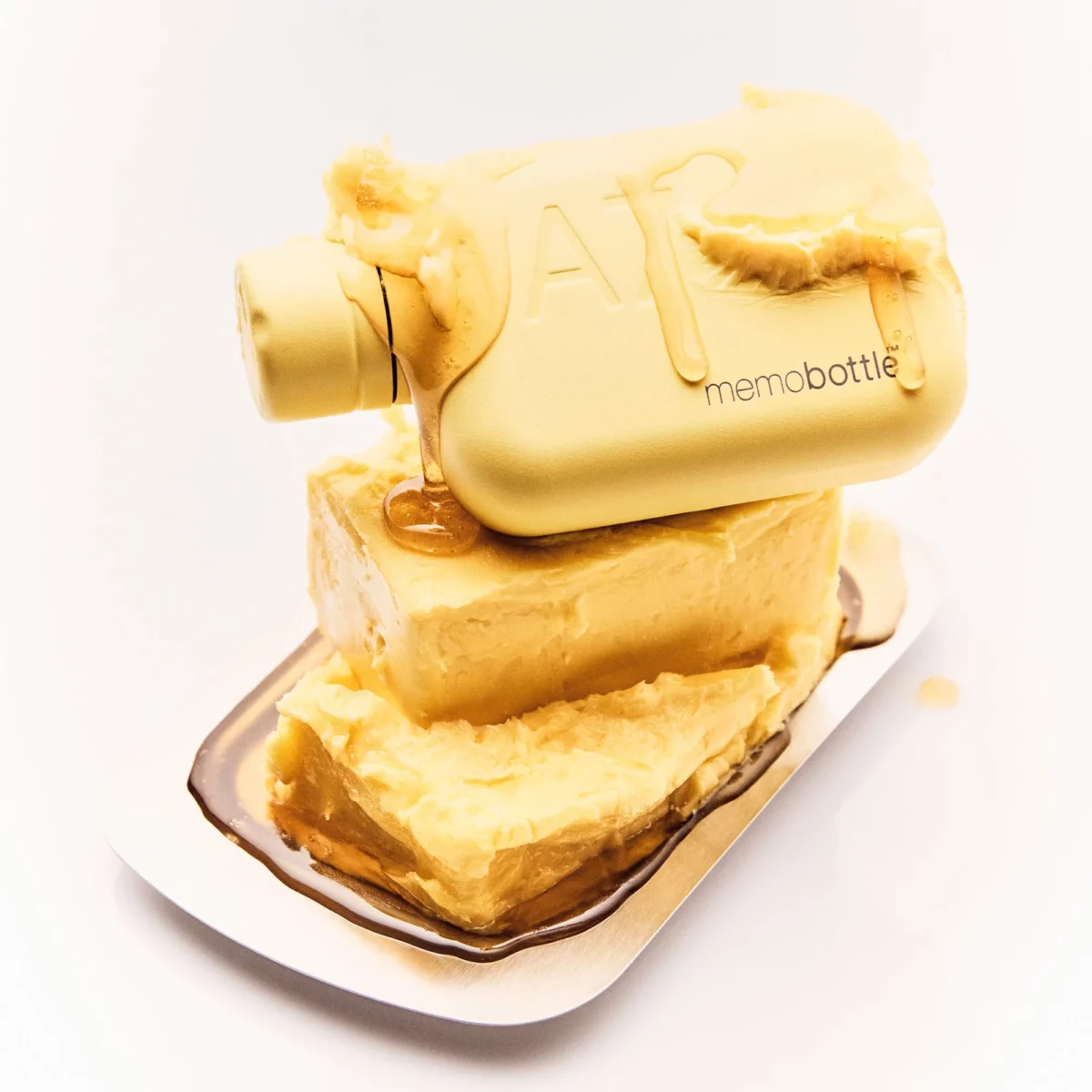 Memobottle Memobottle A7 Edelstahl Buttergelb, Detailansicht 2 | One Horizon