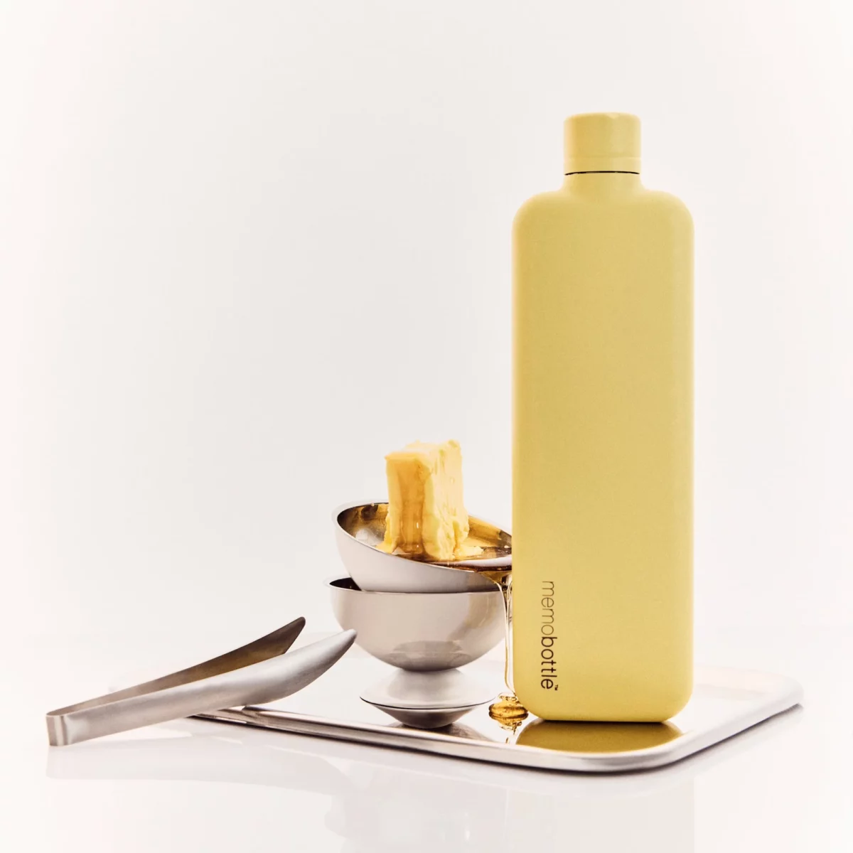 Memobottle Memobottle Slim Edelstahl Buttergelb, Detailansicht 2 | One Horizon