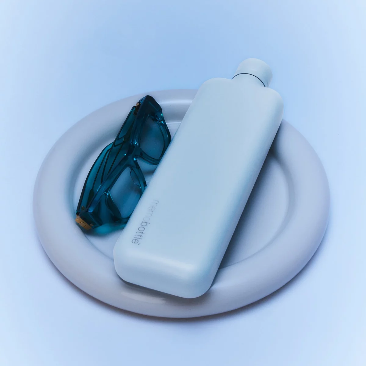 Memobottle Memobottle Slim Edelstahl Puderblau, Detailansicht 4 | One Horizon
