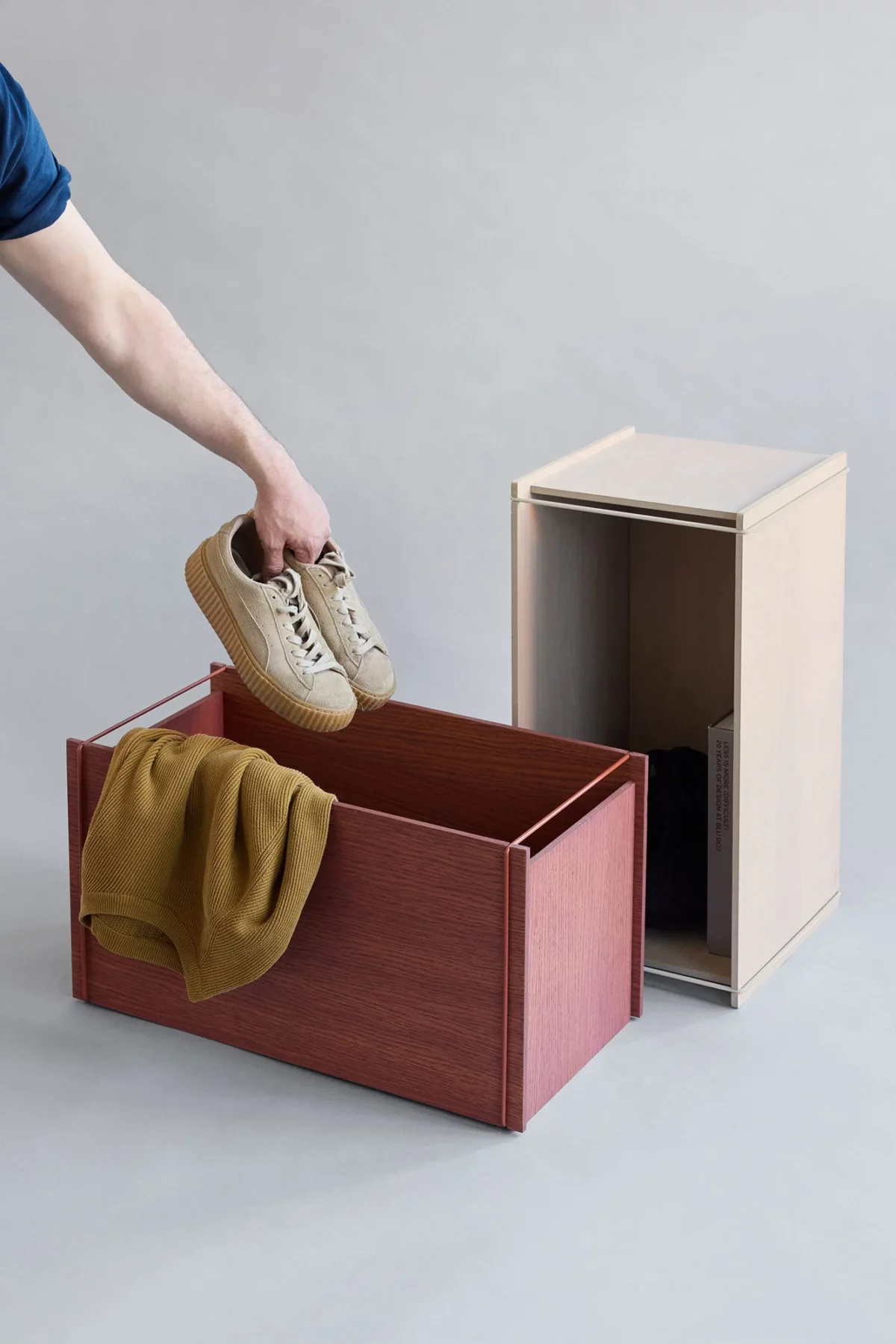 Moebe Storage Box Geräucherte Eiche / Schwarz, Detailansicht 3 | One Horizon