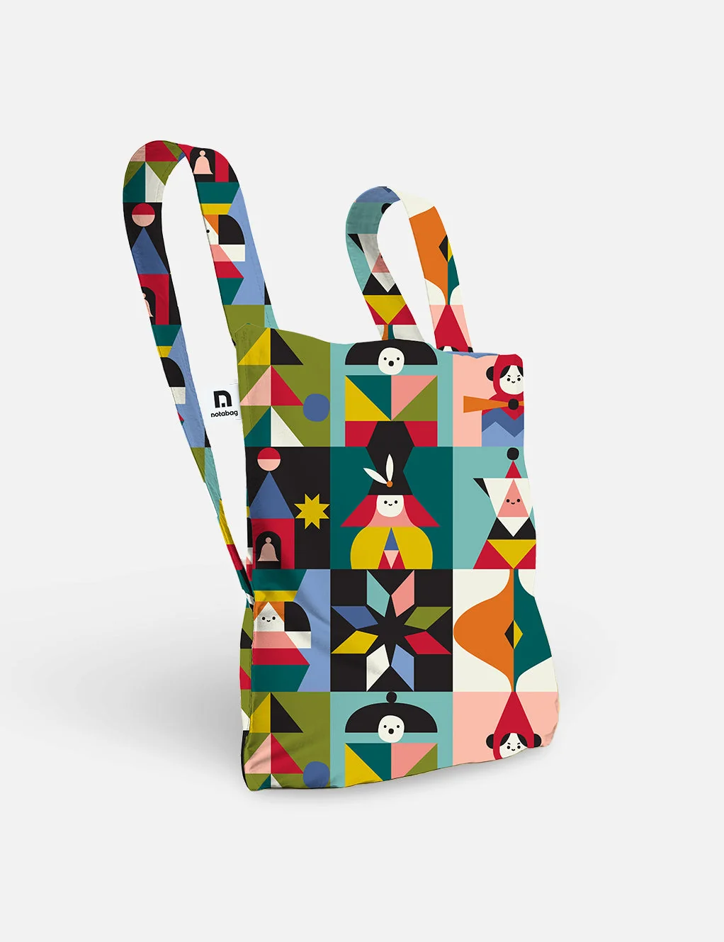 Notabag 2-in-1 Rucksack und Einkaufstasche – Artist Edition Judit Canela Playground, Detailansicht 3 | One Horizon