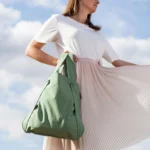 Notabag 2-in-1 Rucksack und Einkaufstasche – Uni Olive, Detailansicht 2 | One Horizon