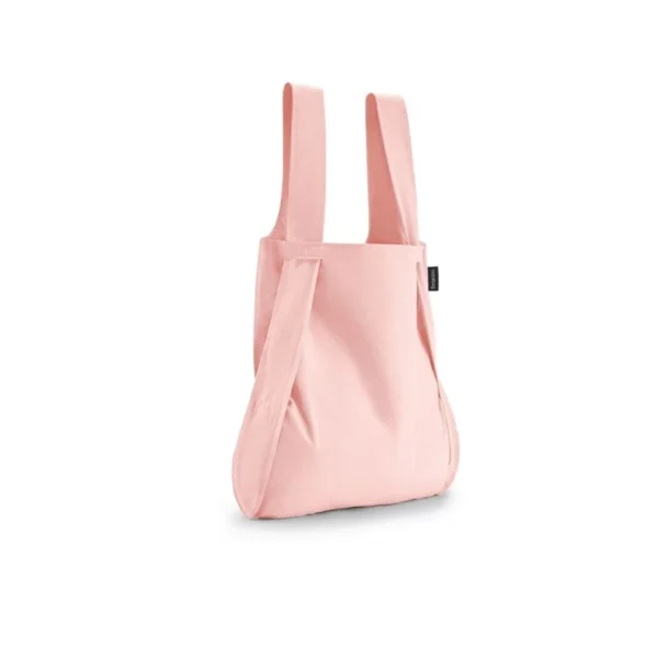 2-in-1 Backpack and Shopping Bag – Solid Color - Rose