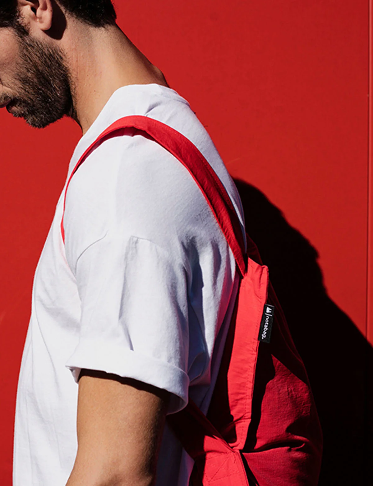 Notabag 2-in-1 Rucksack und Einkaufstasche – Uni Rot, Detailansicht 6 | One Horizon
