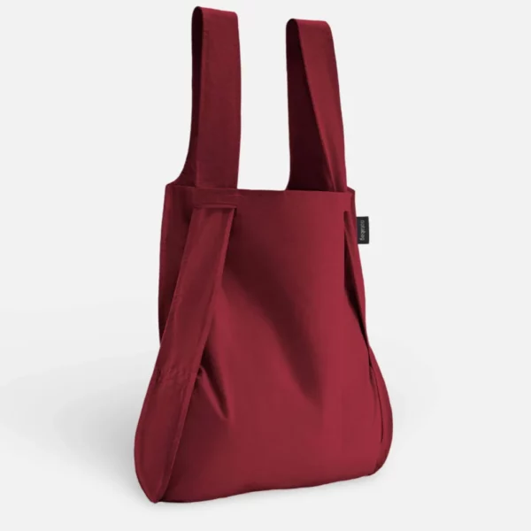 Notabag 2-in-1 Rucksack und Einkaufstasche – Uni Wine Red | One Horizon