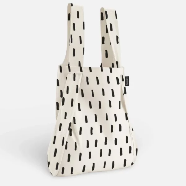 2-in-1 Rucksack und Einkaufstasche – Muster & Dots