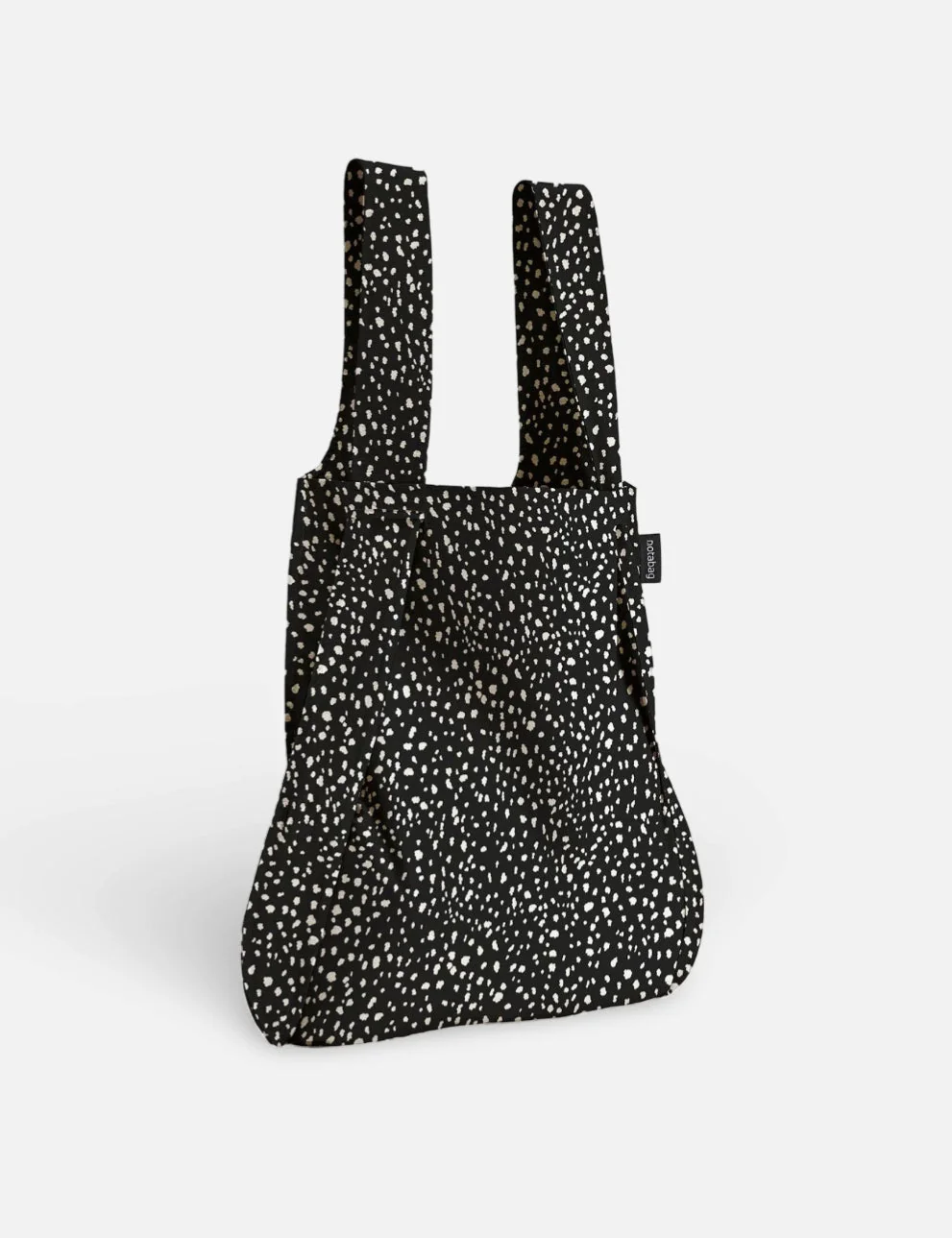 Notabag 2-in-1 Rucksack und Einkaufstasche – Muster & Dots Black Sprinkle | One Horizon