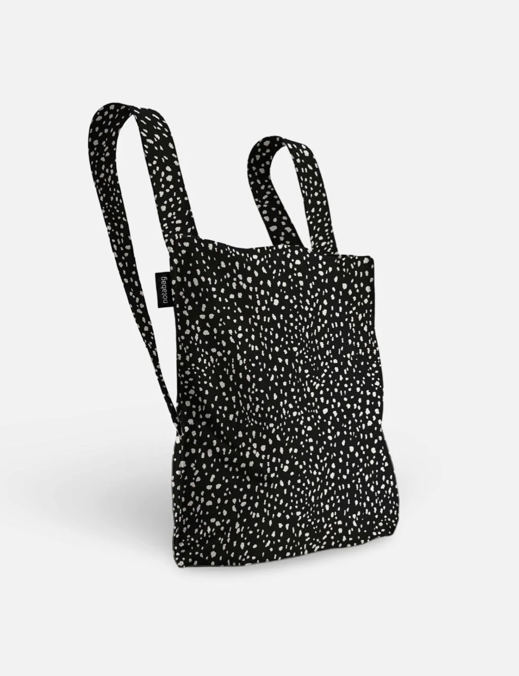 Notabag 2-in-1 Rucksack und Einkaufstasche – Muster & Dots Black Sprinkle, Detailansicht 3 | One Horizon