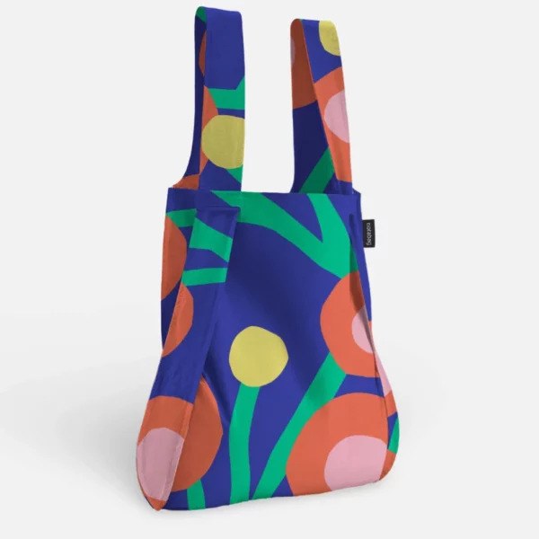 2-in-1 Backpack and Shopping Bag – Patterns & Dots - Blossom