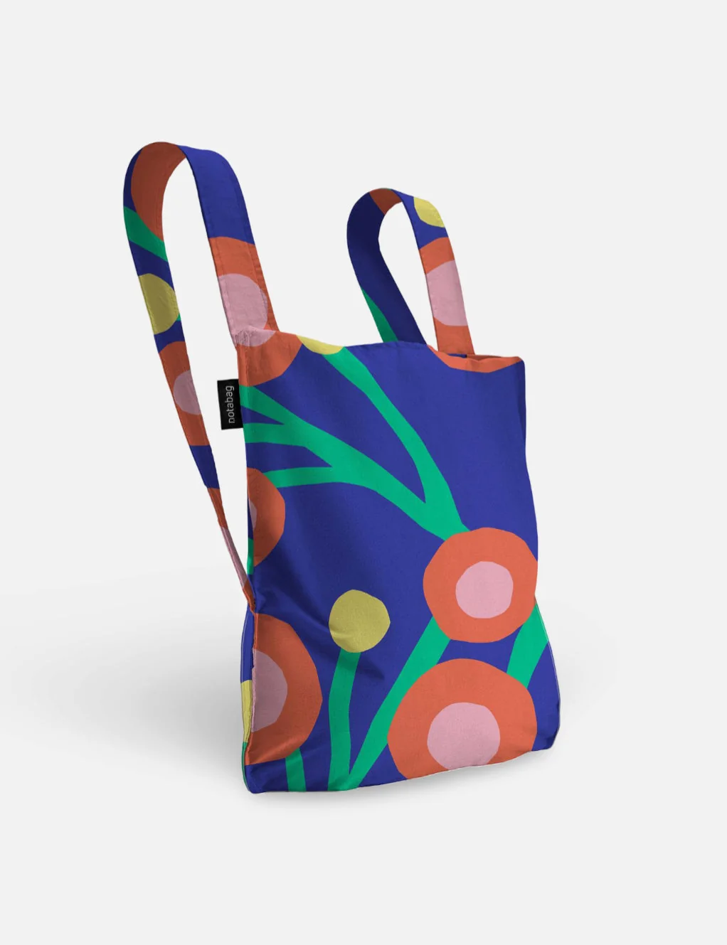 Notabag 2-in-1 Rucksack und Einkaufstasche – Muster & Dots Blossom, Detailansicht 3 | One Horizon