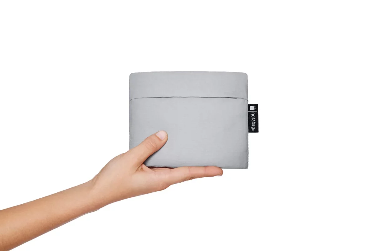 Notabag 2-in-1 Rucksack und Einkaufstasche – Muster & Dots Gelb & Grau, Detailansicht 5 | One Horizon