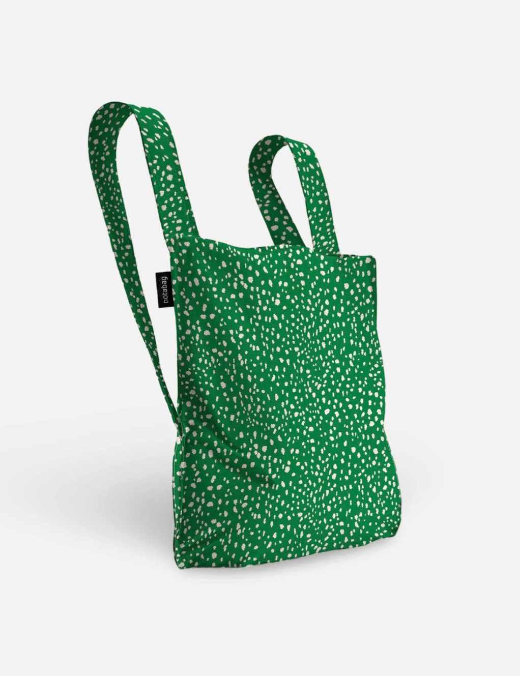 Notabag 2-in-1 Rucksack und Einkaufstasche – Muster & Dots Green Sprinkle, Detailansicht 3 | One Horizon