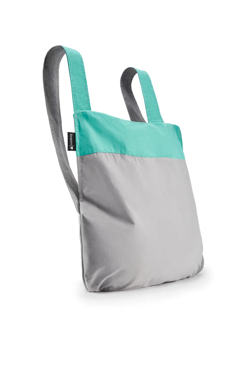 Notabag 2-in-1 Rucksack und Einkaufstasche – Muster & Dots Mint & Grau, Detailansicht 3 | One Horizon