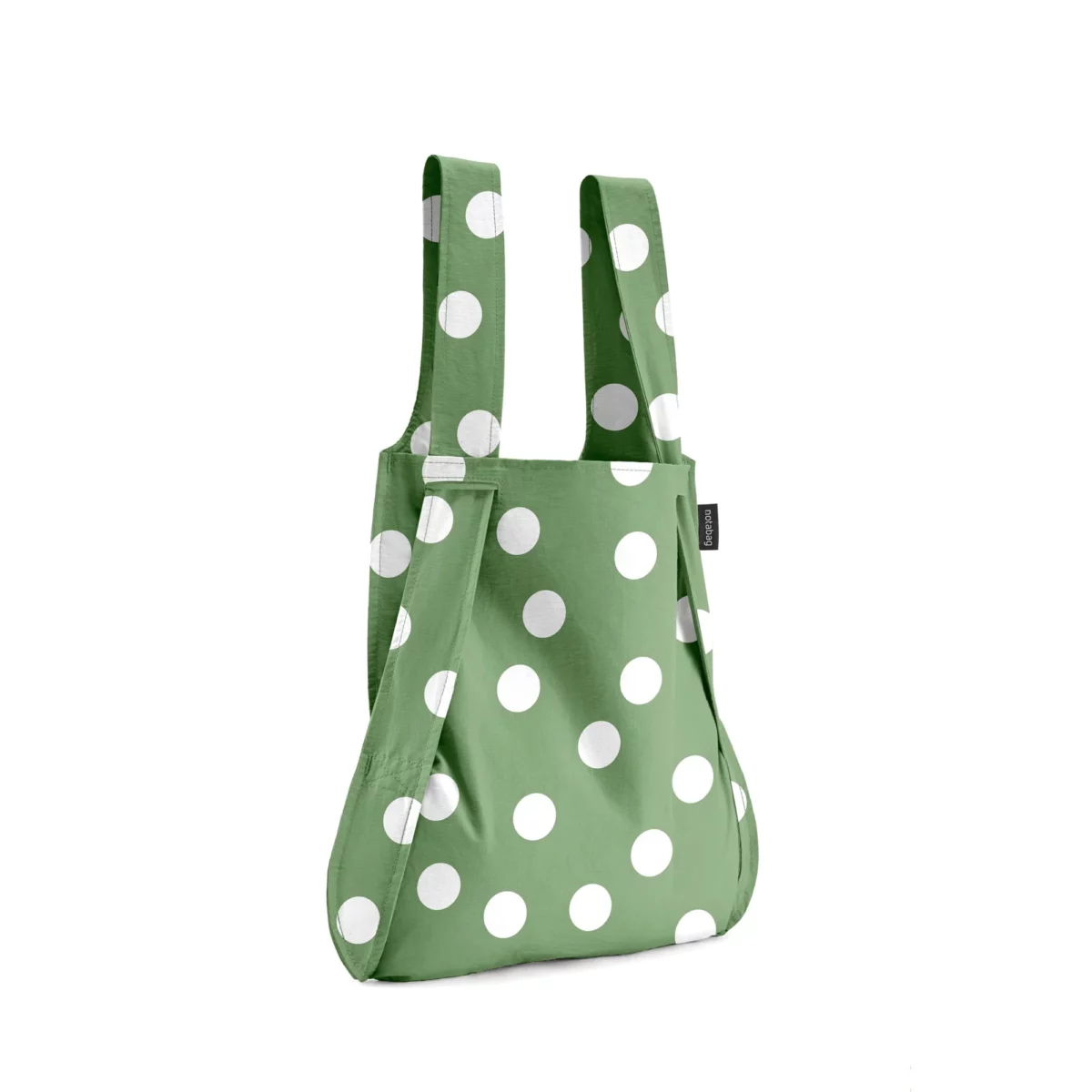 Notabag 2-in-1 Rucksack und Einkaufstasche – Muster & Dots Olive Dots | One Horizon