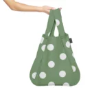 Notabag 2-in-1 Rucksack und Einkaufstasche – Muster & Dots Olive Dots, Detailansicht 4 | One Horizon