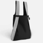 Notabag 2-in-1 Rucksack und Einkaufstasche – Muster & Dots Schwarz & Grau | One Horizon