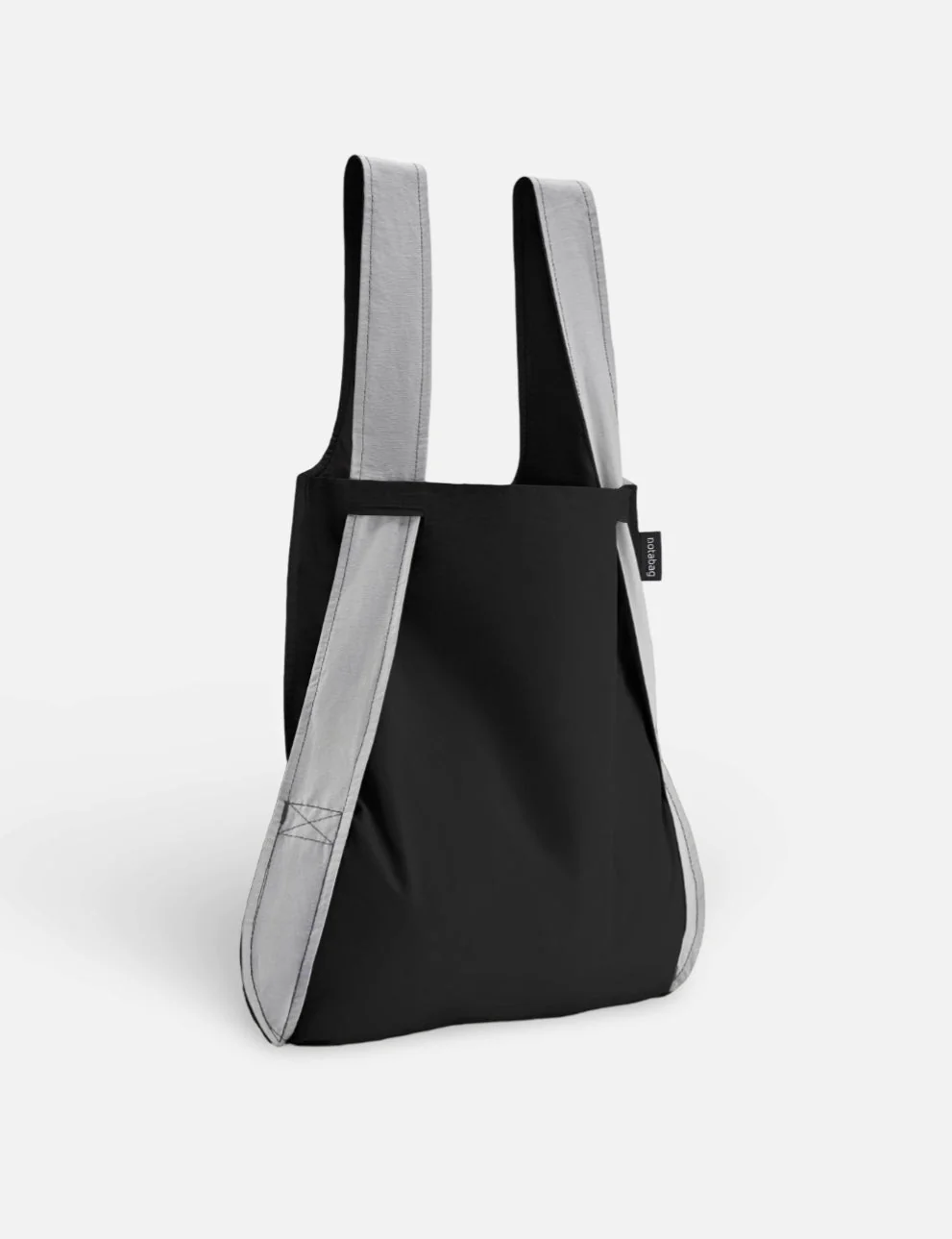 Notabag 2-in-1 Rucksack und Einkaufstasche – Muster & Dots Schwarz & Grau | One Horizon