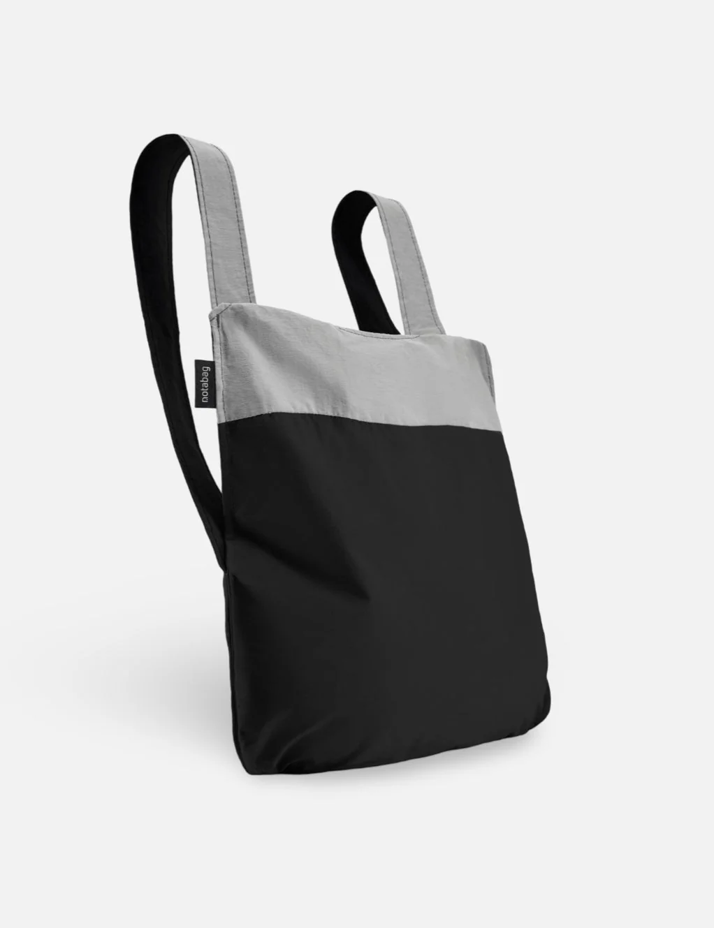 Notabag 2-in-1 Rucksack und Einkaufstasche – Muster & Dots Schwarz & Grau, Detailansicht 3 | One Horizon