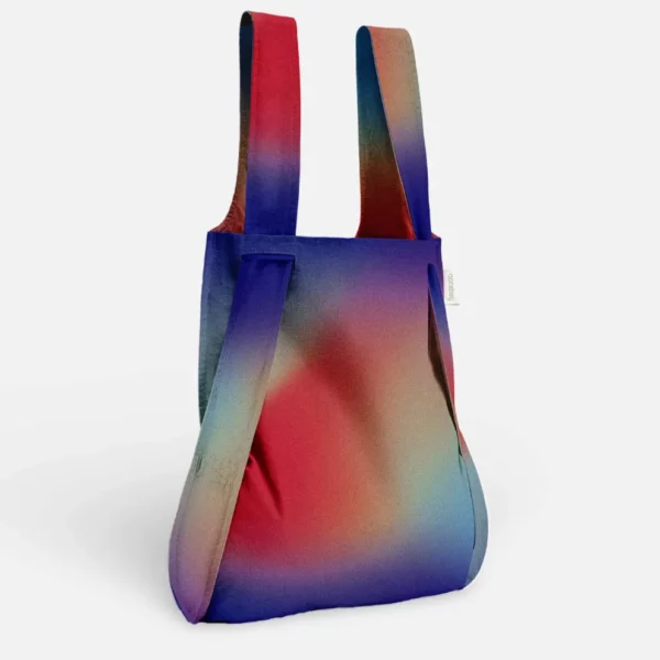 2-in-1 Backpack and Tote Bag – Stripes & Gradient - Gradient Aurora