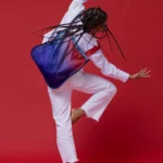 Sac à dos et sac de courses 2-en-1 Notabag – Rayures et dégradé « Gradient Aurora », vue détaillée 2 | One Horizon