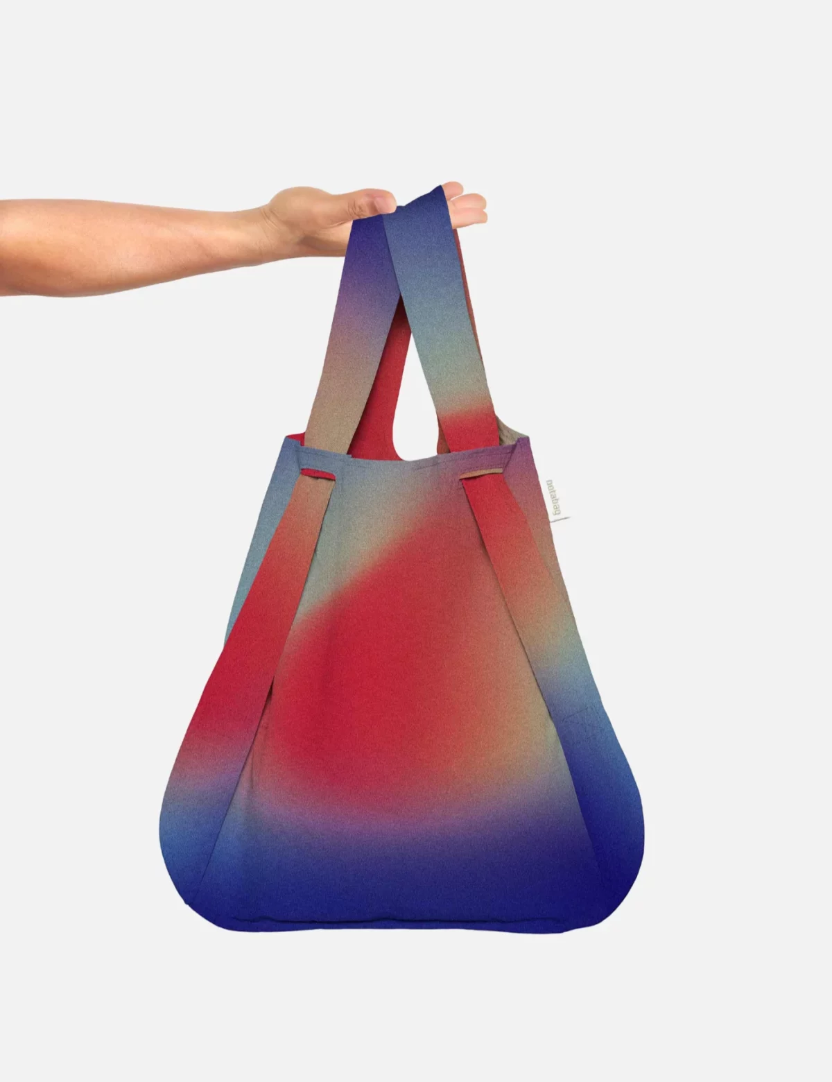Sac à dos et sac de courses 2-en-1 Notabag – Rayures et dégradé « Gradient Aurora », vue détaillée n° 5 | One Horizon