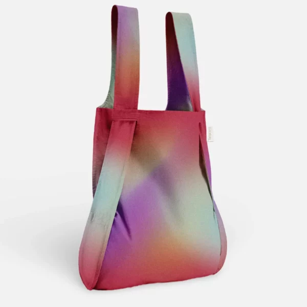 2-in-1 Rucksack und Einkaufstasche – Streifen & Gradient
